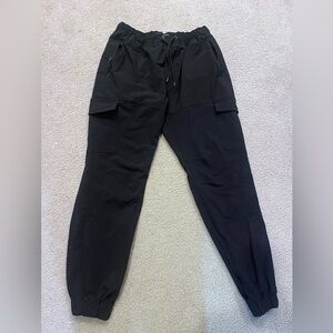 Black Fried Denim Men's XL Cargo Pants workwear skater joggers